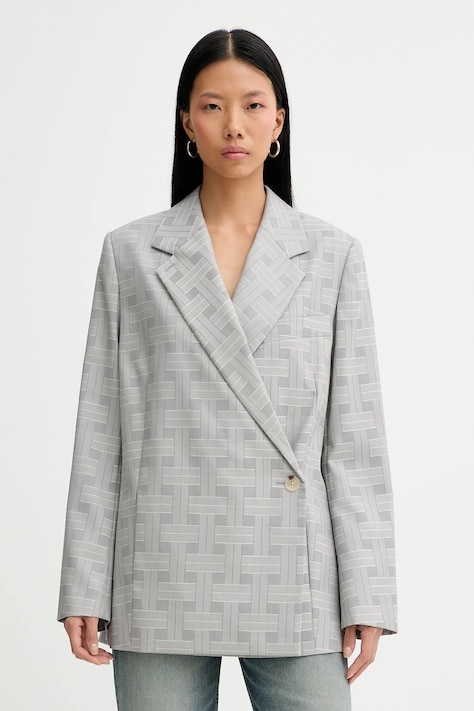 Kenzo giacca in lana colore grigio  FF52VE2589JW.93