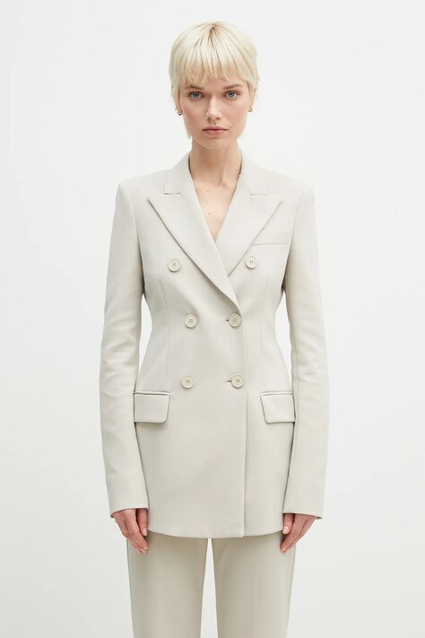 Sako Sportmax Frizzo béžová farba, dvojradové, jednofarebné, 2512911011600