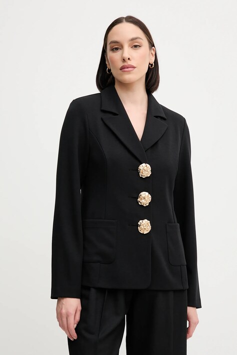 Joseph Ribkoff sacou culoarea negru, un singur rând de nasturi, uni, 243160S25