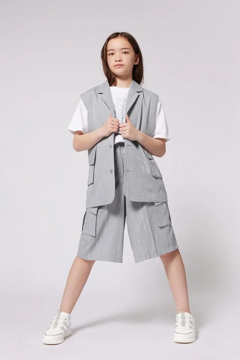 Παιδικό γιλέκο Dkny χρώμα: γκρι, D62278