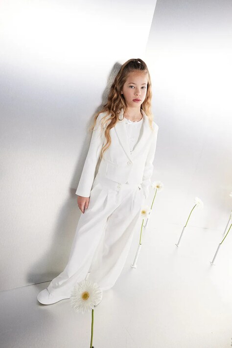 Παιδικό σακάκι Patrizia Pepe R852 χρώμα: άσπρο, 7S0277