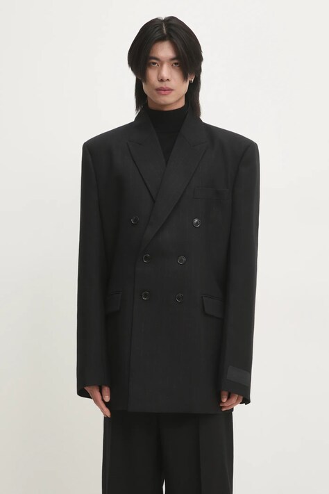 VETEMENTS wool blazer Double Breasted Evening black color UA66JA450B1