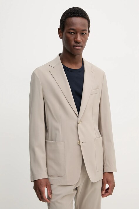 BARENA VENEZIA geaca de lana Camicia Mola barbati, culoarea bej, GIU5057.478