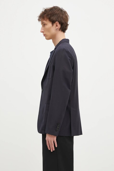 Піджак з домішкою вовни Paul Smith — SS25-KZM023, темно-синій — фото 2