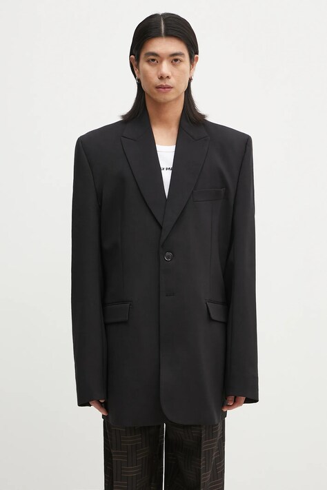 VETEMENTS wool blazer Logo Embroidered black color UA65JA710B
