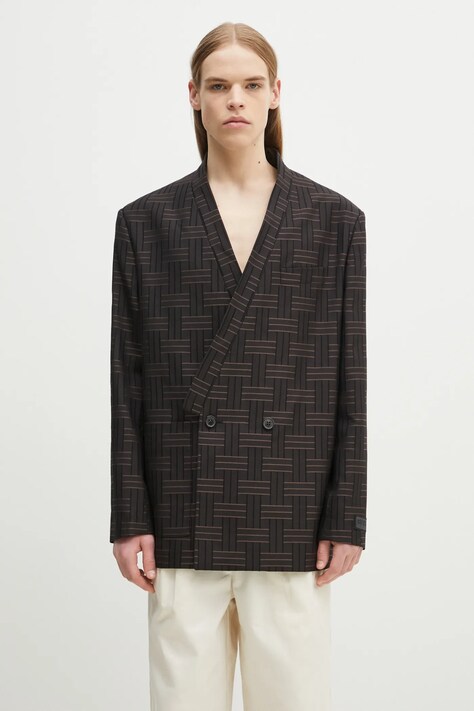 Kenzo wool blazer men's brown color FF55VE1309JT.90
