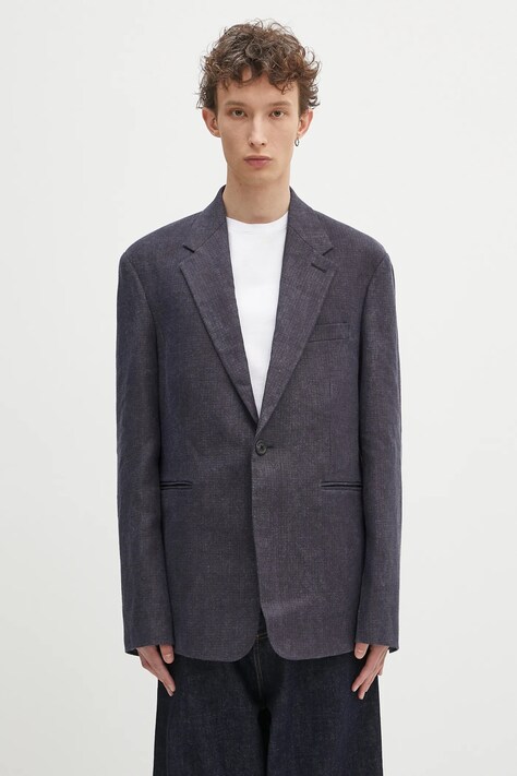 Льняний жакет Our Legacy Unconstructed Shinjuku Blazer колір фіолетовий M2250UD