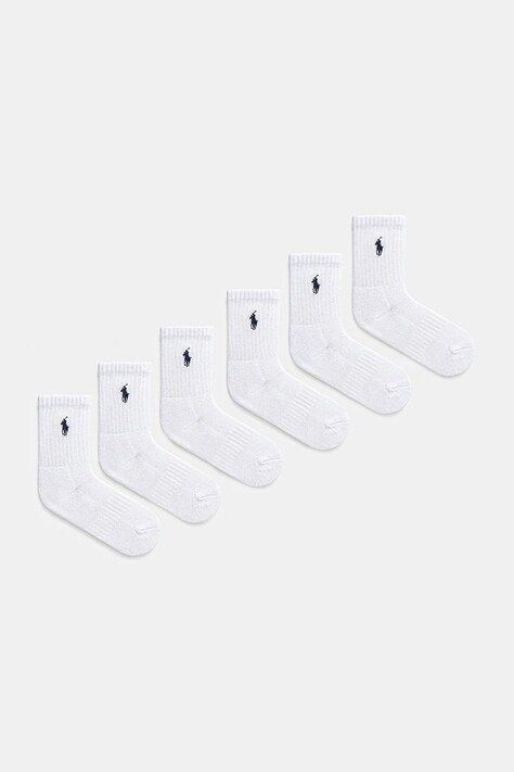 Дитячі шкарпетки Polo Ralph Lauren 6-pack колір білий 443974056001