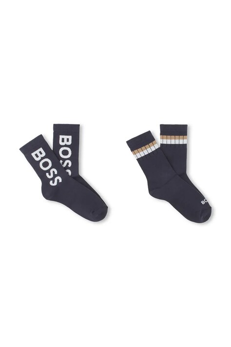 Παιδικές κάλτσες BOSS 2-pack χρώμα: ναυτικό μπλε, J51743