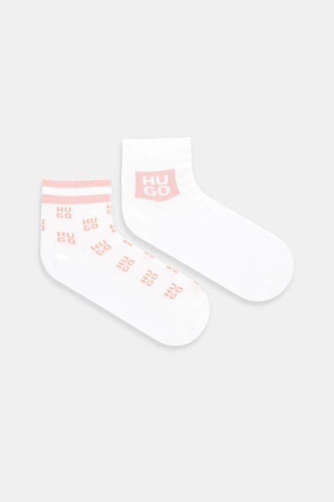 Čarape HUGO 2-pack za žene, boja: bijela, 50530501