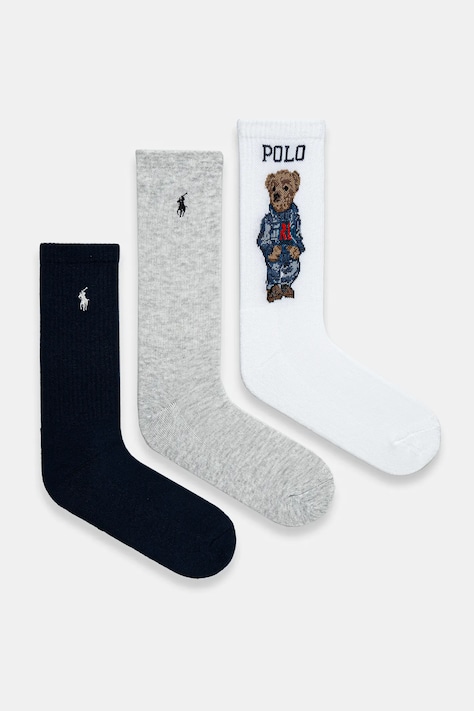 Носки Polo Ralph Lauren 3 шт женские цвет синий 455882850