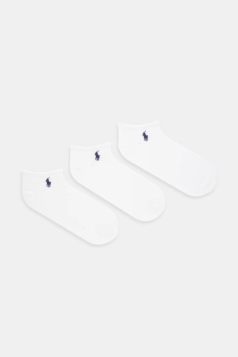 Polo Ralph Lauren sosete 3-pack femei, culoarea alb, 455972888
