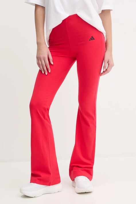 Legíny adidas Essentials dámské, červená barva, hladké, JD3074