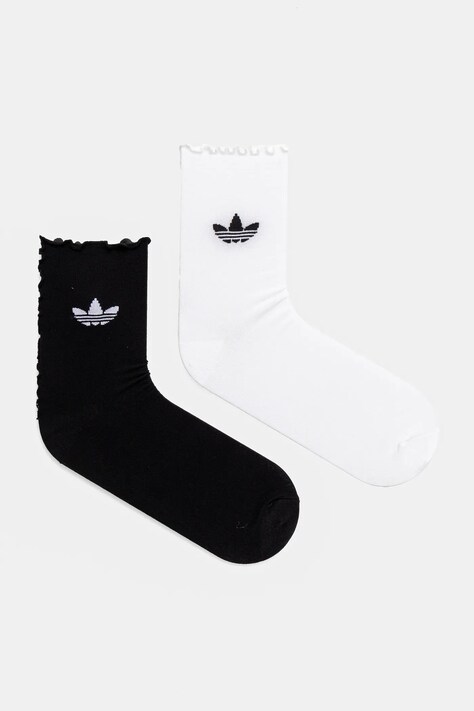 adidas Originals sosete 2-pack femei, culoarea alb, JD5623