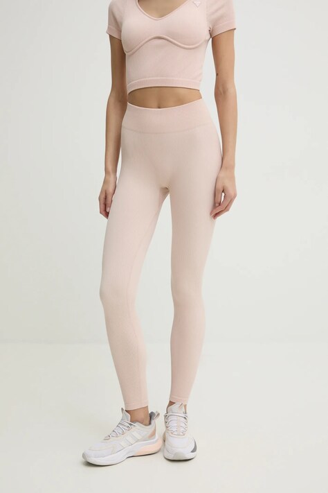 Guess colanti MARTINA femei, culoarea bej, neted, V5RB07 Z3KH0