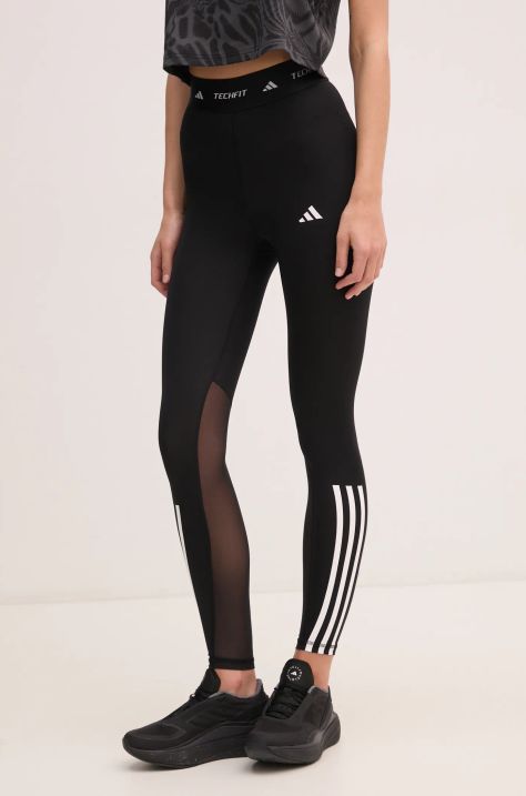 adidas Performance edzős legging Techfit fekete, nyomott mintás, IT2272