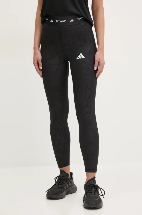 adidas Performance edzős legging Techfit fekete, mintás, JE3644