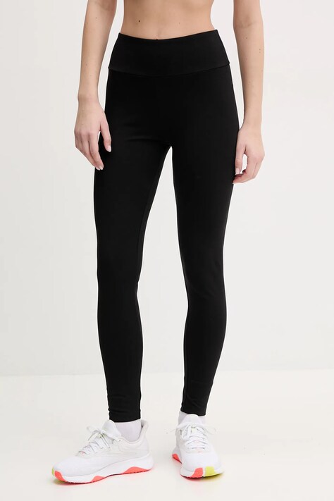 Legíny EA7 Emporio Armani dámské, černá barva, s potiskem, AF12484.7W000080