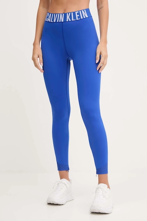 Calvin Klein Performance legginsy treningowe kolor niebieski z nadrukiem LVGWS5L616