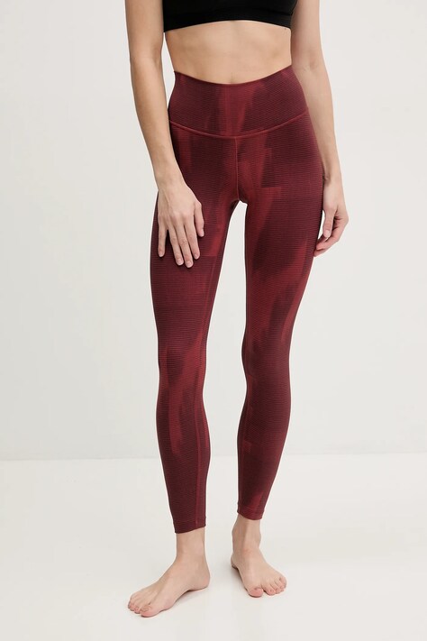 adidas Performance jóga leggings All Me bordó, mintás, JJ3874