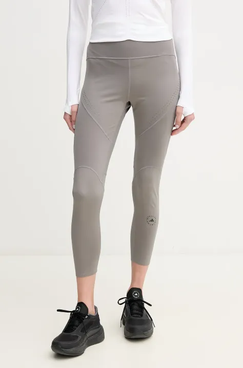 adidas by Stella McCartney leggins de antrenament TruePurpose culoarea gri, neted, JJ0148