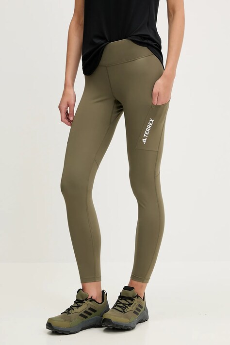 Legíny adidas TERREX Multi dámské, zelená barva, JF1267