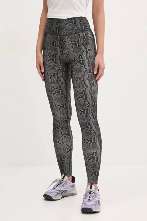 Reebok legginsy ID Train damskie kolor szary wzorzyste 100223151
