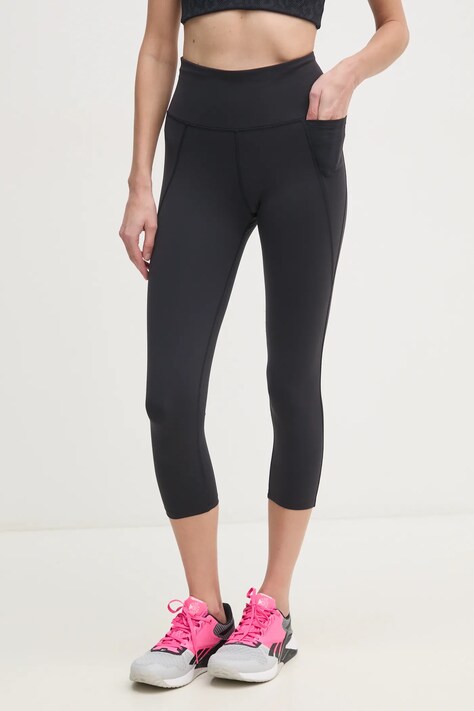 Tréninkové legíny Reebok LUX Collection černá barva, hladké, 100221287