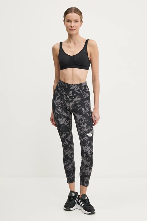 Sportovní legíny The North Face Flex dámské, černá barva, vzorované, NF0A8BQT8R41