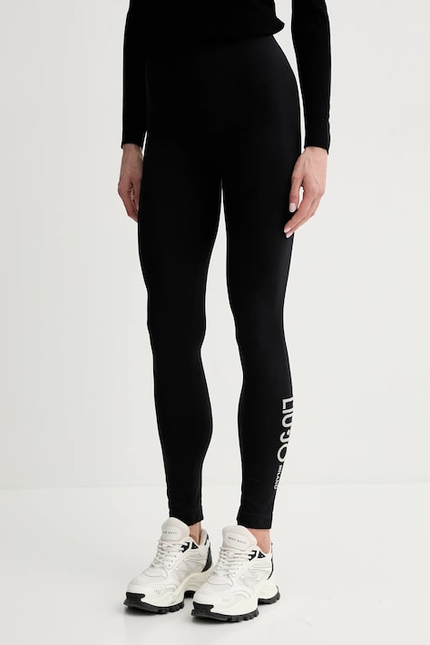 Liu Jo legginsy damskie kolor czarny gładkie TA5107 J4867