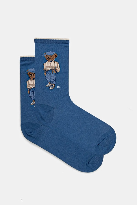 Polo Ralph Lauren skarpetki damskie kolor niebieski 455977741