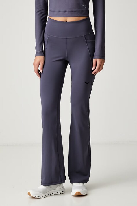 Puma colanți sport pentru femei Essential Bootcut violet high waist 525902