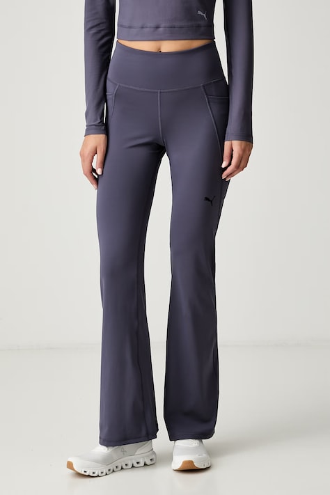Puma športové legíny dámske Essential Bootcut fialové high waist 525902