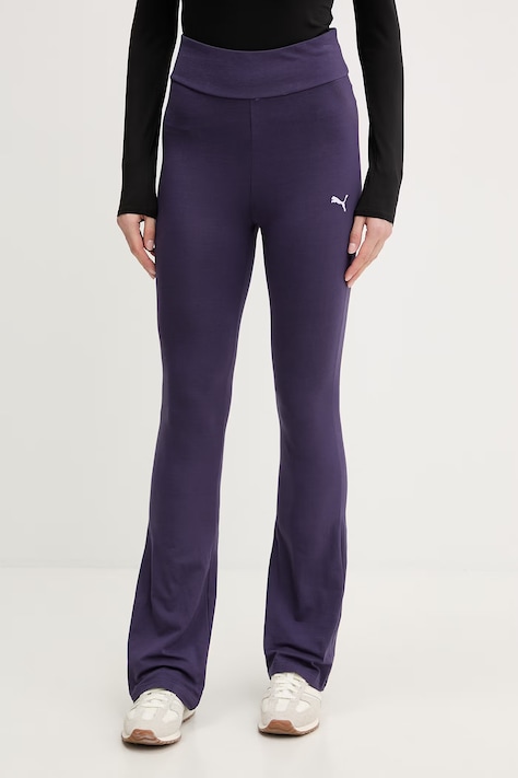 Спортивные штаны Puma Flared Leggings цвет чёрный однотонные 631542