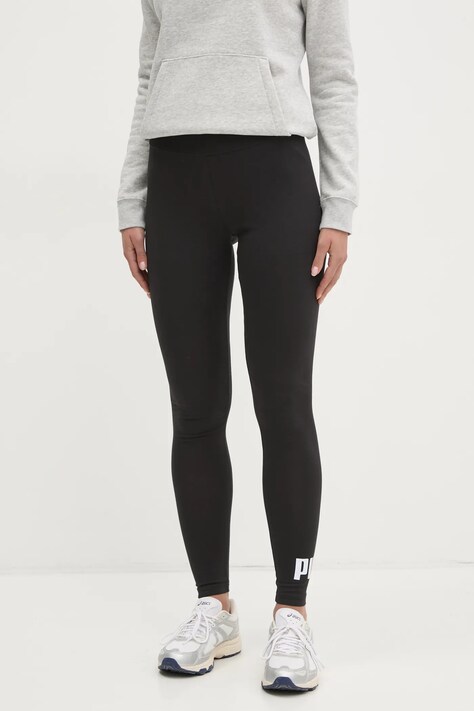 Puma colanti femei, culoarea negru, cu imprimeu, 682426
