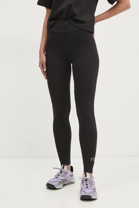 Puma colanti femei, culoarea negru, cu imprimeu, 685663