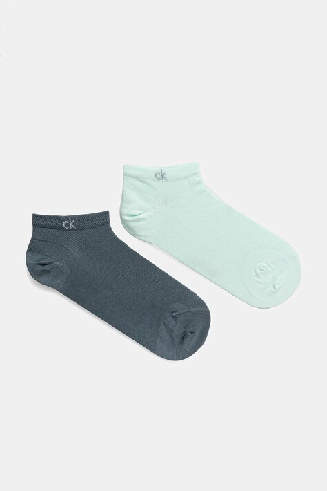 Calvin Klein sosete 2-pack femei, culoarea verde, 701231383