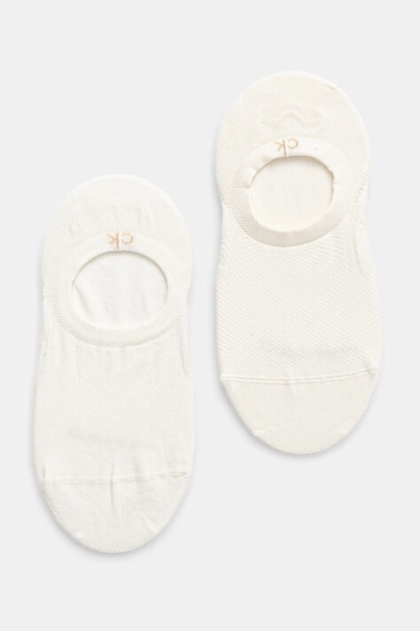 Calvin Klein sosete 2-pack femei, culoarea alb, 701232644