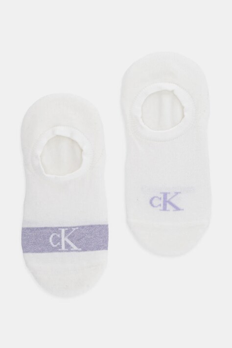 Calvin Klein Jeans skarpetki 2-pack damskie kolor biały 701230601