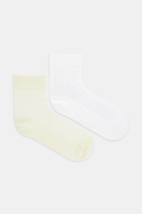 Calvin Klein Jeans skarpetki 2-pack damskie kolor żółty 701231400