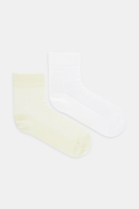 Ponožky Calvin Klein Jeans 2-pack dámské, žlutá barva, 701231400