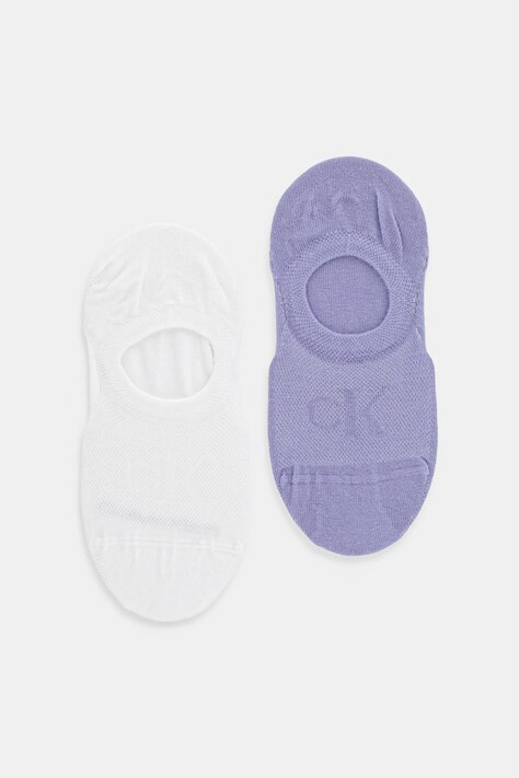 Ponožky Calvin Klein Jeans 2-pack dámské, fialová barva, 701231401