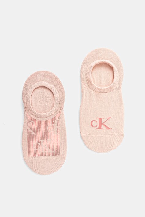 Ponožky Calvin Klein Jeans 2-pack dámské, oranžová barva, 701231402