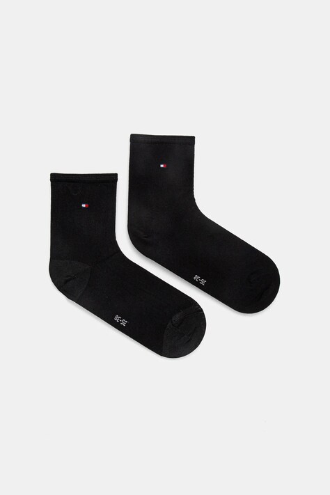 Tommy Hilfiger sosete 2-pack femei, culoarea negru, 701232974