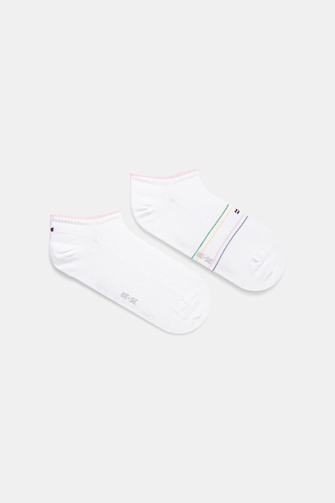 Tommy Hilfiger sosete 2-pack femei, culoarea alb, 701232978