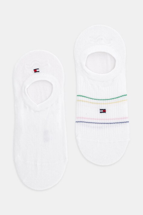 Ponožky Tommy Hilfiger 2-pak dámske, biela farba, 701232980