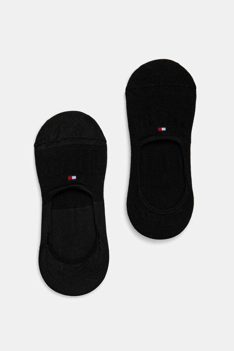 Tommy Hilfiger sosete scurte 2-pack femei, culoarea negru, 701233710