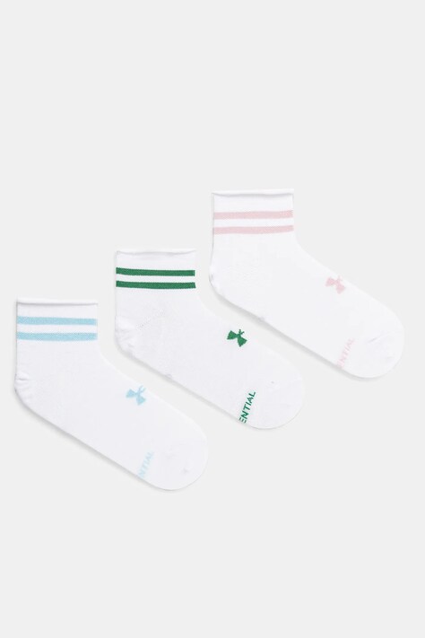 Under Armour sosete 3-pack femei, culoarea alb, 1384025