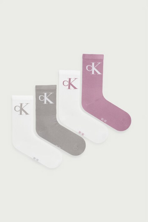 Calvin Klein Jeans skarpety damskie 4-pack białe 701232678