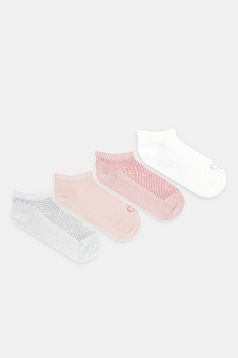 Ponožky Calvin Klein Jeans 4-pack dámské, růžová barva, 701235871